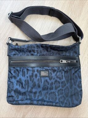 Dolce & Gabbana Men’s Leopard Messenger Bag – Repair Needed